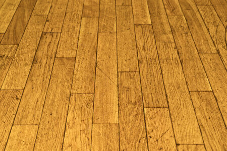 Old Parquet Flooring in perspective view as interior backdrop or background.の写真素材
