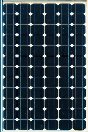 Top view of single solar panel surface, technology for renewable energy and power industry