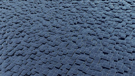 Cubes array in repeating pattern, abstract 3d rendering illustration of boxes as background