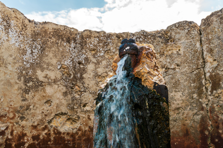 Sulfur water spring, close up detailの写真素材