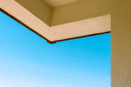 Architectural minimalism, construction industry and architecture minimal background, detail of the real estate buildingの写真素材
