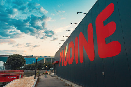 CRIKVENICA, CROATIA - July 28, 2021: Plodine grocery store supermarket in town of Crikvenica Croatia. Plodine has 96 supermarkets across Croatia.のeditorial素材