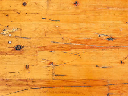 Worn wooden plank surface as grunge backgroundの写真素材