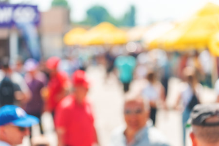 Blur crowd of people on the street for communal theme conceptの写真素材