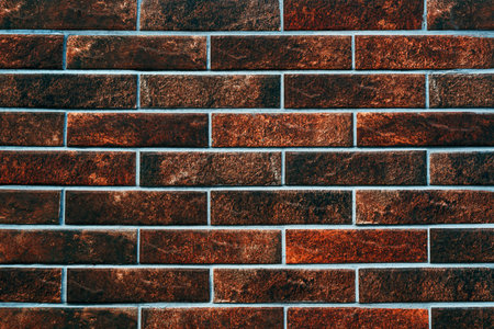 Clinker brick pattern with white mortar as backgroundの写真素材