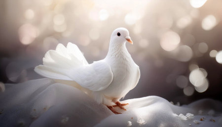 White dove bird, generative aiの素材