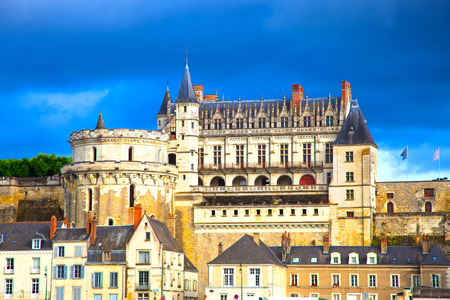 Chateau de Amboise medieval castle, Leonardo Da Vinci tomb  Loire Valley, France, Europe  Unesco site のeditorial素材