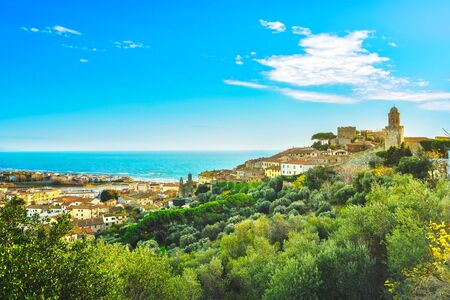 Castiglione della Pescaia, old village and olive trees. Maremma, Tuscany, Italy Europeの写真素材
