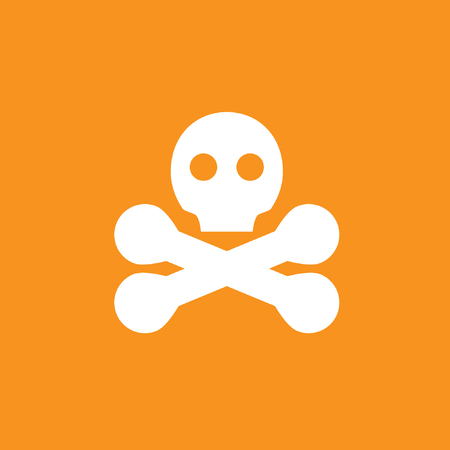 Skull and bone, danger icon stock vector designのイラスト素材