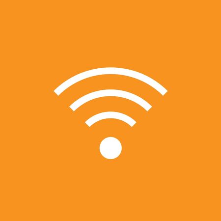 Wireless Internet, Antenna icon on colored background.のイラスト素材