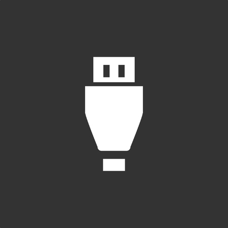 USB, plug icon, stock vectorのイラスト素材