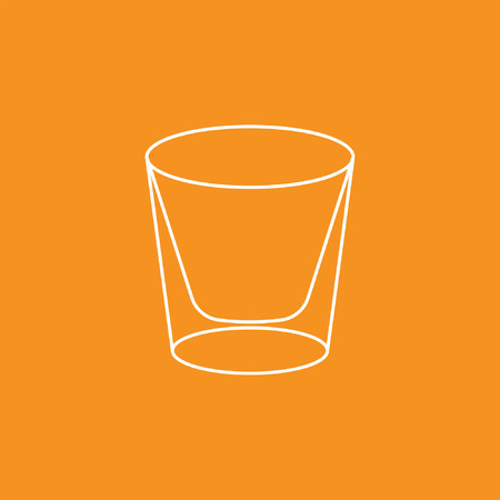 Glass icon, stock vector.のイラスト素材