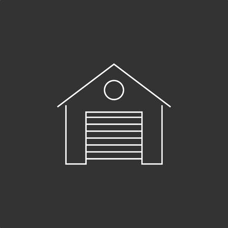 Garage icon, stock vector.のイラスト素材