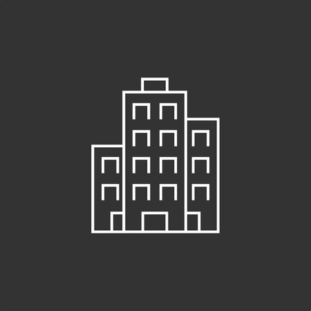 Building icon, stock vector.のイラスト素材