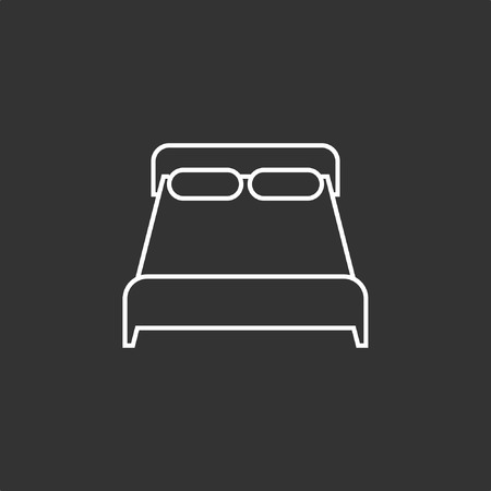 Bed icon, stock vector.のイラスト素材