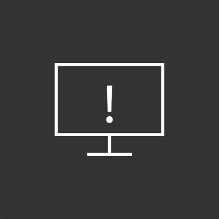 Monitor Icon, Vector Illustration, EPS10.のイラスト素材