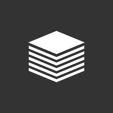 Paper Icon, Stock Vector Illustration, EPS10.のイラスト素材