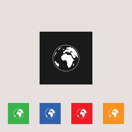 Earth, Globe icon, stock vector illustration, EPS10.のイラスト素材