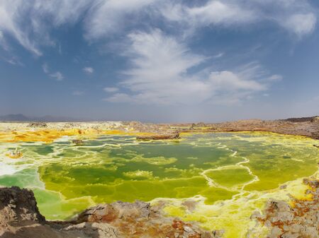 Dallol vulcano sulphur hot springsの写真素材