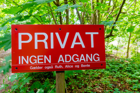 Private.  No admittance also applies to Ruth, Alice and Benteの写真素材