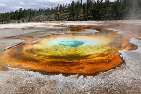 Chromatic Pool In Yellowstone National Parkの写真素材