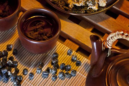 Chinese Jasmine Pearl Tea の写真素材