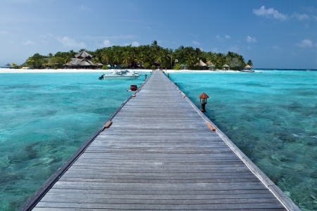 A luxury resort in the Maldives in the Indian Oceanのeditorial素材