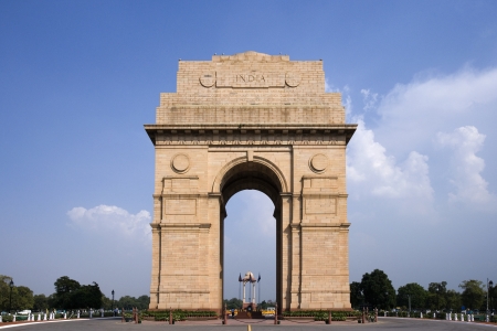 India Gate Memorial in Delhi in Indiaの写真素材