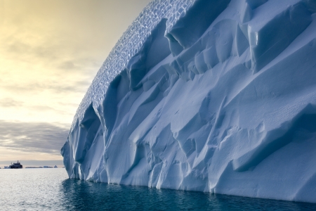 Iceberg at dusk in Scoresbysund in eastern Greenland