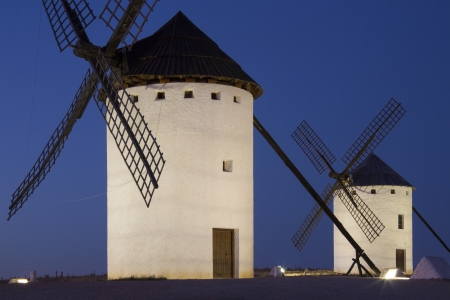 Windmills of Campo de Criptana in the La Mancha region of central Spain の写真素材