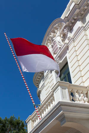 Flag of the Principality of Monacoの写真素材