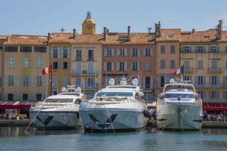 The resort of St Tropez on the Cote d Azur in the South of Franceのeditorial素材