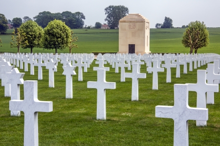 The American Cemetery in the Vallee de la Somme in the Le Nord   Picardy region of France  The...