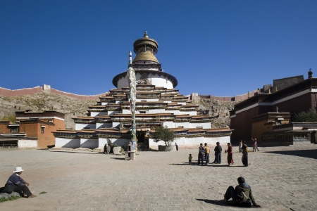 The Kumbum Stupa at Gyantse in the Tibet Autonomous Region of China.のeditorial素材