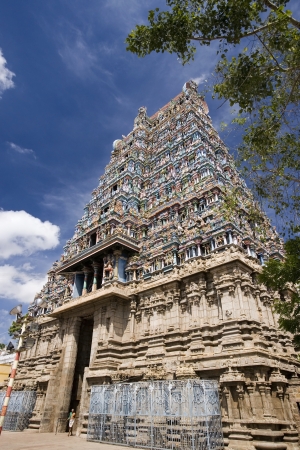 Minakshi Sundareshvera Hindu Temple complex in Madurai in the Tamil Nadu region of southern India.のeditorial素材