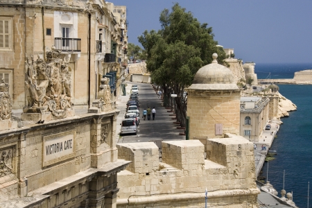Victoria Gate in Valletta on the Mediterranean island of Maltaのeditorial素材