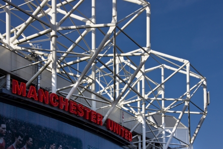 Manchester United Football Stadium in Old Trafford in Manchester in the United Kingdomのeditorial素材