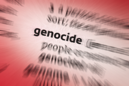 Genocide is the deliberate and systematic destruction, in whole or in part, of an ethnic, racial, religious, or national group or community の写真素材