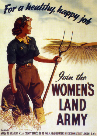 British World War Two poster - Join the Womans Land Army - 1941