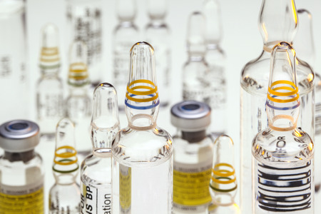 Medical drug ampules for injection の写真素材