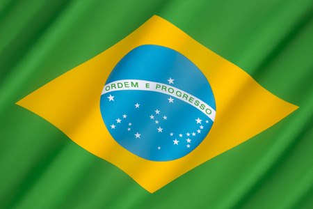 The national flag of Brazil was officially adopted on 19th November 1889.の写真素材