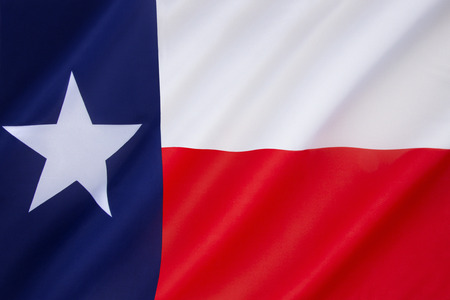 The flag of the state of Texas - United States of America. Also known as the Lone Star Flag.の写真素材
