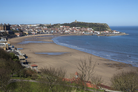 Scarborough Beach on the North Yorkshire coast in the northeast of England.の写真素材