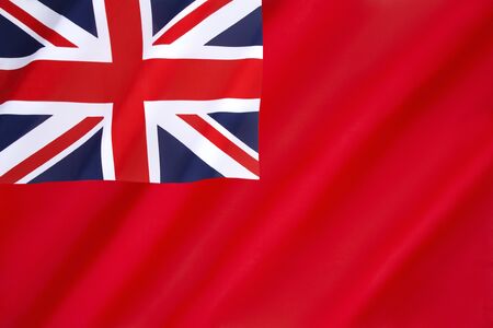 The British Red Ensign - flown by British-registered ships.の写真素材