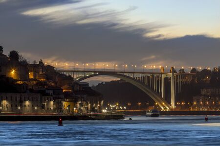 Ponte da Arrabida over the River Douro in the city of Porto (Oporto) in Portugalの写真素材