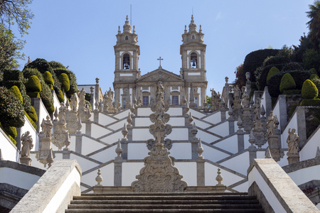 Bom Jesus do Monte - a Portuguese sanctuary in Tenoes, outside the city of Braga, in northern Portugal. Its name means Good Jesus of the Mountの写真素材