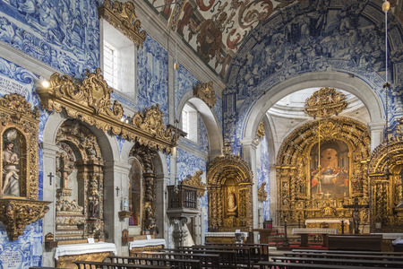 Interior of the Se Cathedral of Viana do Castelo in northern Portugal.のeditorial素材