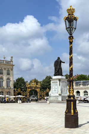 Stanislas Place in the historic center of the city of Nancy in France. A UNESCO World Heritage Site.のeditorial素材