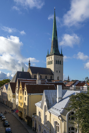 St. Nicholas Church (Niguliste Kirik) in the old town area of the city of Tallinn in Estonia.のeditorial素材