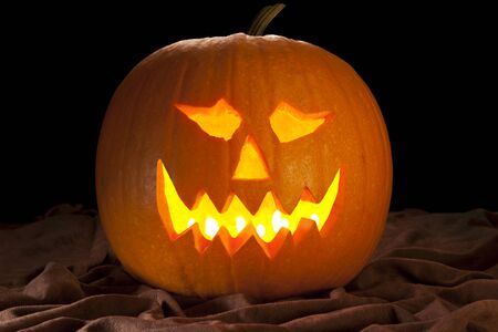 Halloween night pumpkin - Halloween is an annual holiday celebrated on October 31st. の写真素材